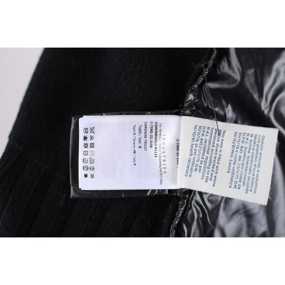 $1,270 Moncler Tricot Down Cardigan SZ S Black MINT - Picture 8 of 9